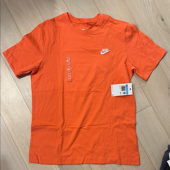 Nike Other - Nike Orange Short Sleeve Logo Tee with White Swoosh